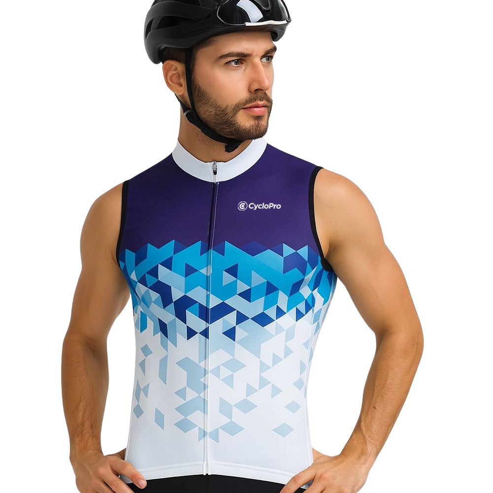 Maillot Ciclismo Sin Mangas Jersey De Ciclismo Sin Mangas Azul Eski XS