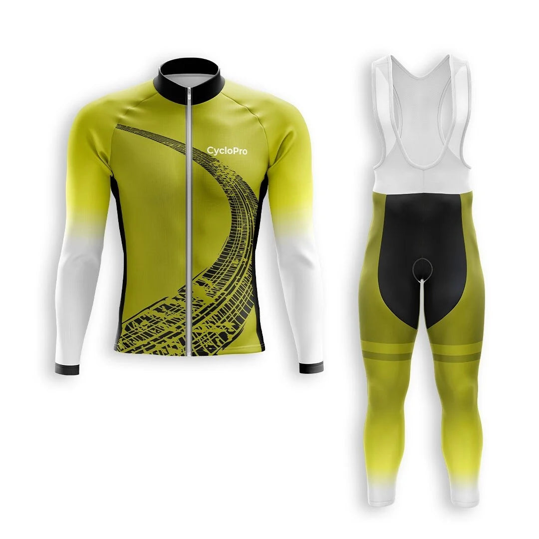 Maillot Cycliste Homme Descente - Jaune - 1/4 Zip - Taille M - Polyester - Occasion