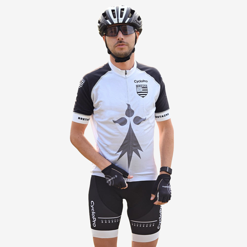 Cuissard Cyclisme Homme BXIO Manches Courtes + Cuissard 5D Gel – Respirant, Séchage Rapide, Poches Arrière