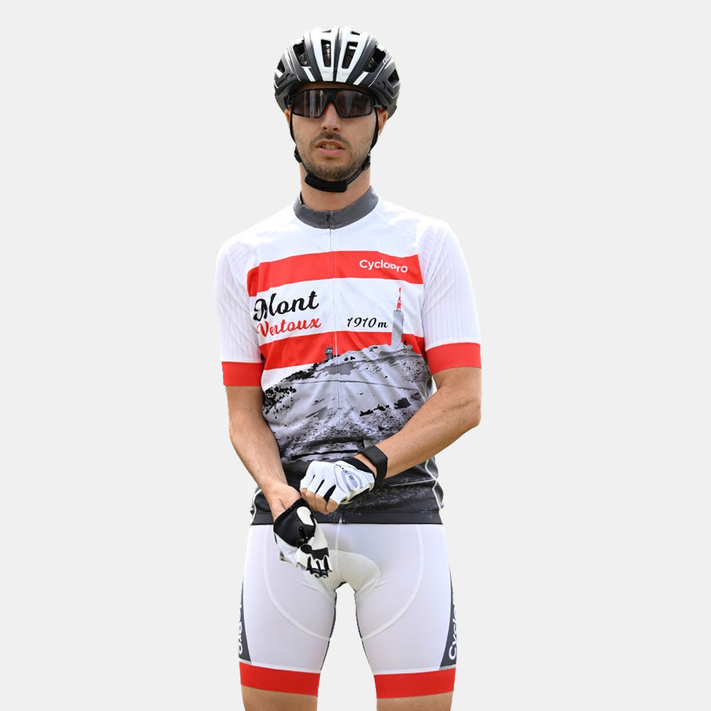 ECOON Mont Ventoux Maillot Cyclisme Jersey Winter Homme Bleu - Veste Technique Hiver Respirante