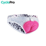 CULOTTE LEOPARD BLANCHE VTT/CYCLISME ABSOR+ - FEMME Culotte absorbe chocs I*Love*Cycling Store M 