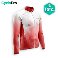 MAILLOT LONG DE CYCLISME AUTOMNE ROUGE - CRISTAL+ maillot automne cyclisme GT-Cycle Outdoor Store S 