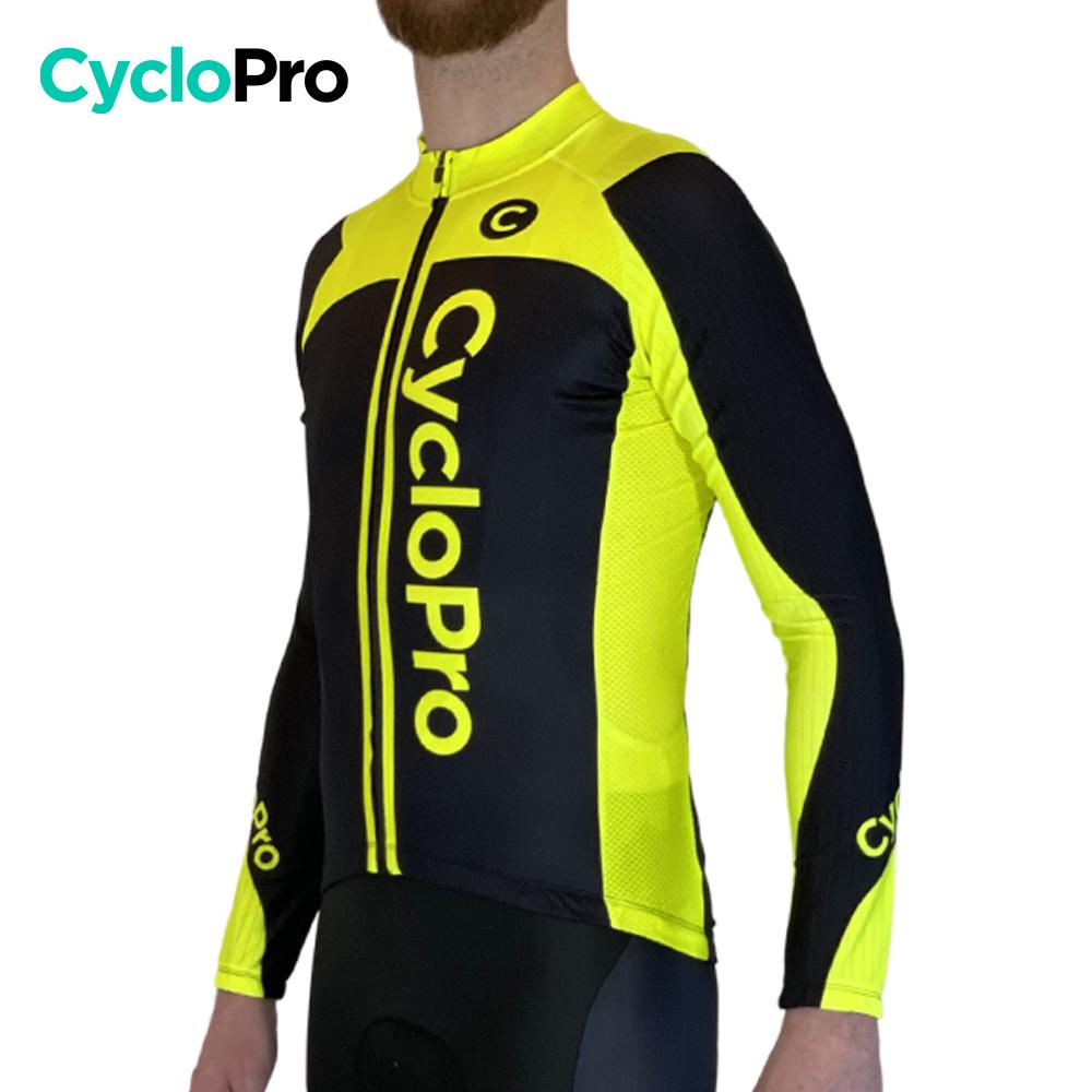 Maillot Cyclisme Performance Homme Jaune – Taille L – Grandes Poches Arrière – Occasion Parfait
