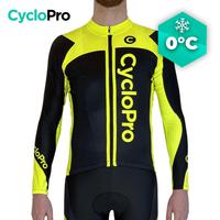 MAILLOT LONG DE CYCLISME JAUNE FLUO - HIVER - FLASH+ Maillot thermique homme GT-Cycle Outdoor Store XS 