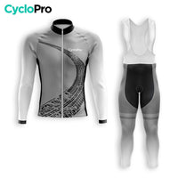 TENUE CYCLISTE AUTOMNE HOMME GRISE - TRACE+ tenue cyclisme homme CycloPro XS 
