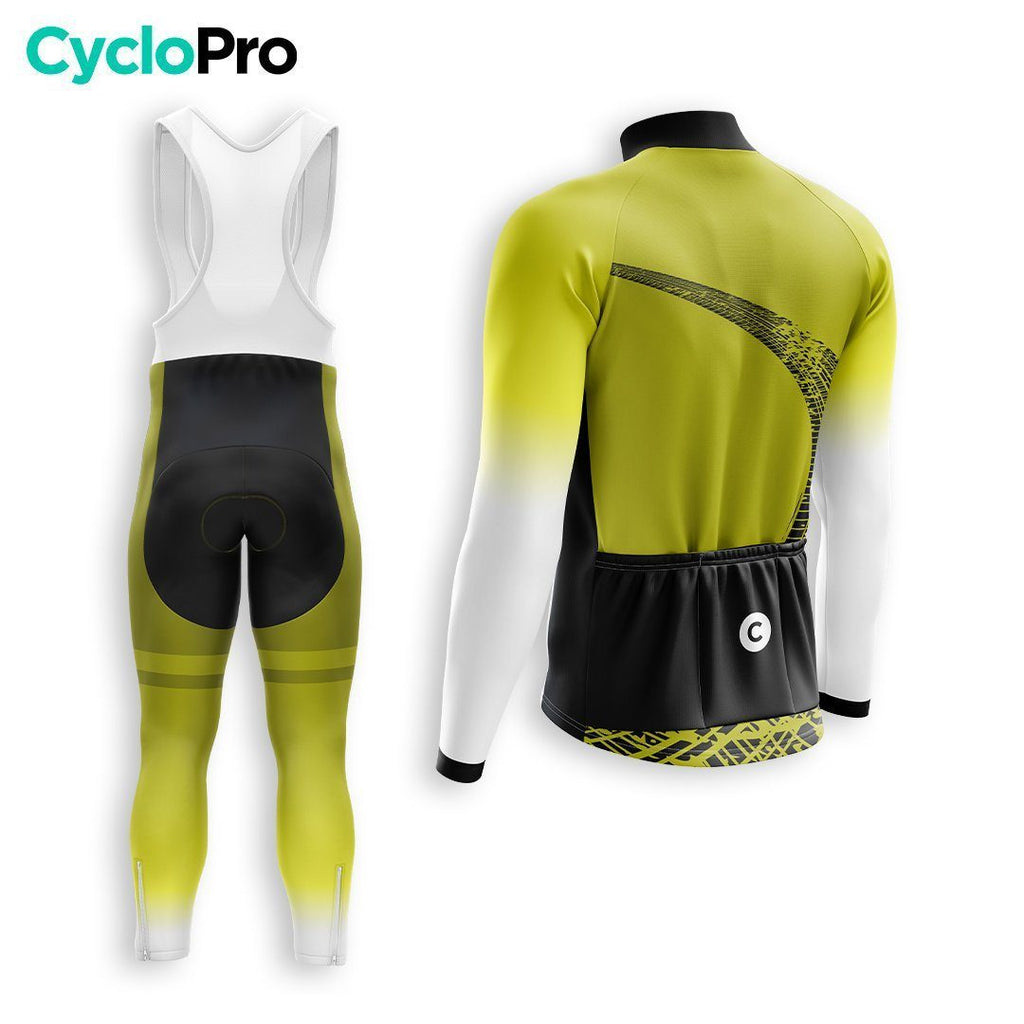 Maillot Cycliste Homme Descente - Jaune - 1/4 Zip - Taille M - Polyester - Occasion