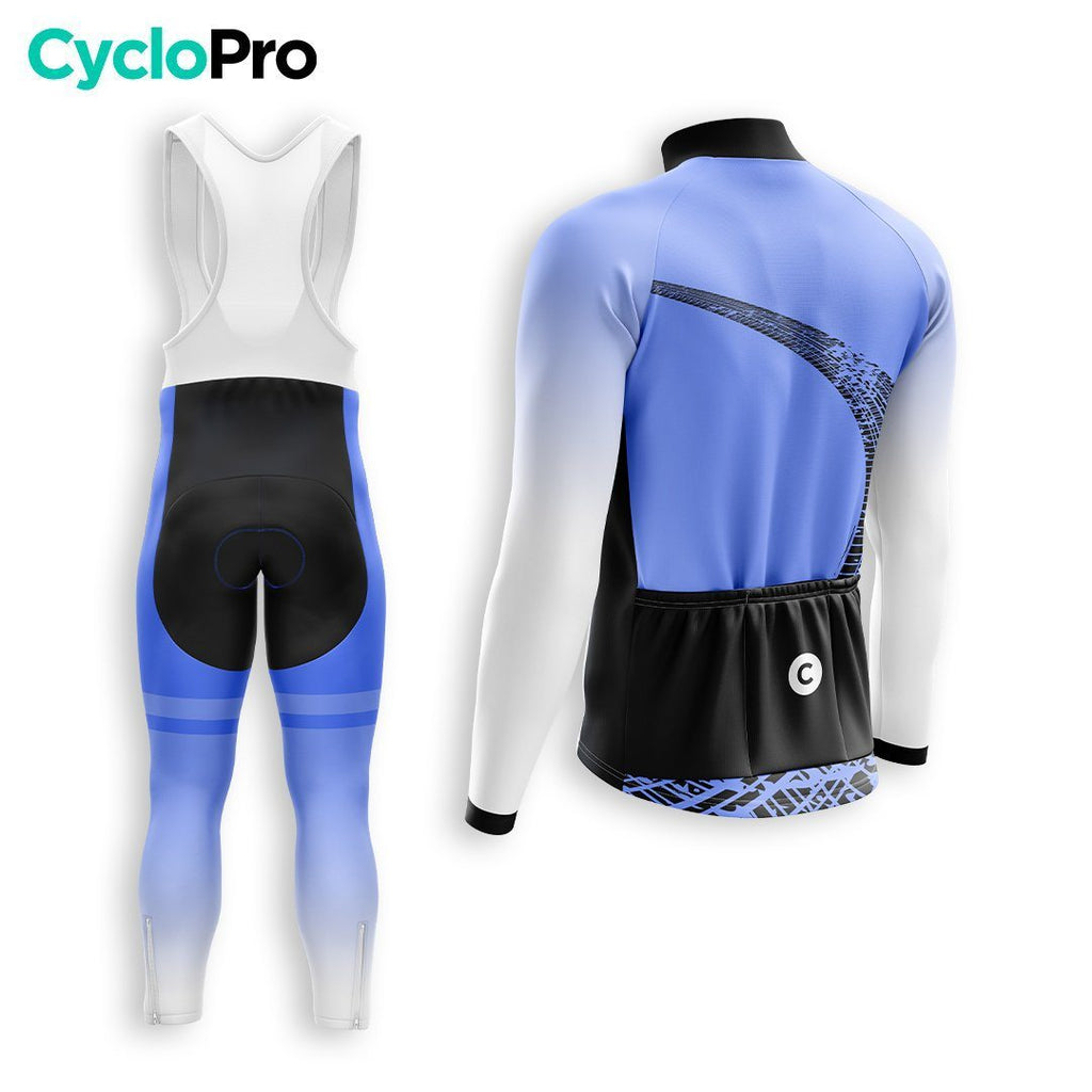 Maillot De Cyclisme Homme Hiver Moxilyn - Manches Longues + Pantalon - Coussin Gel 9D - Coupe-vent Et Chaud - 4