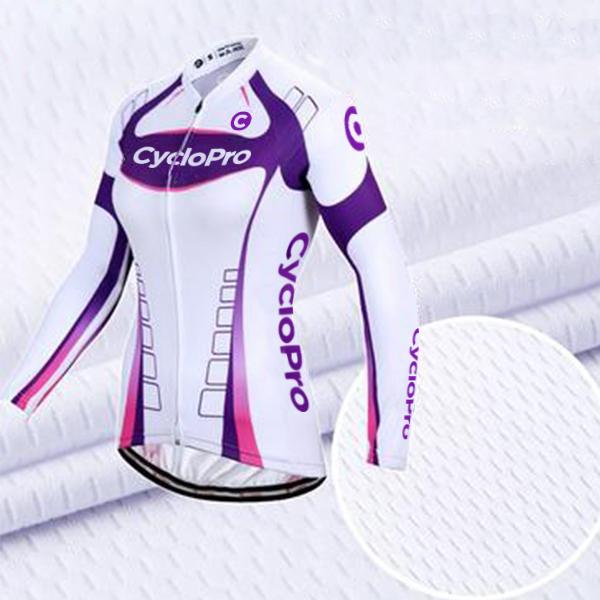 Tenue Vélo Hiver Violet - Confort+ tenue thermique femme CycloPro 