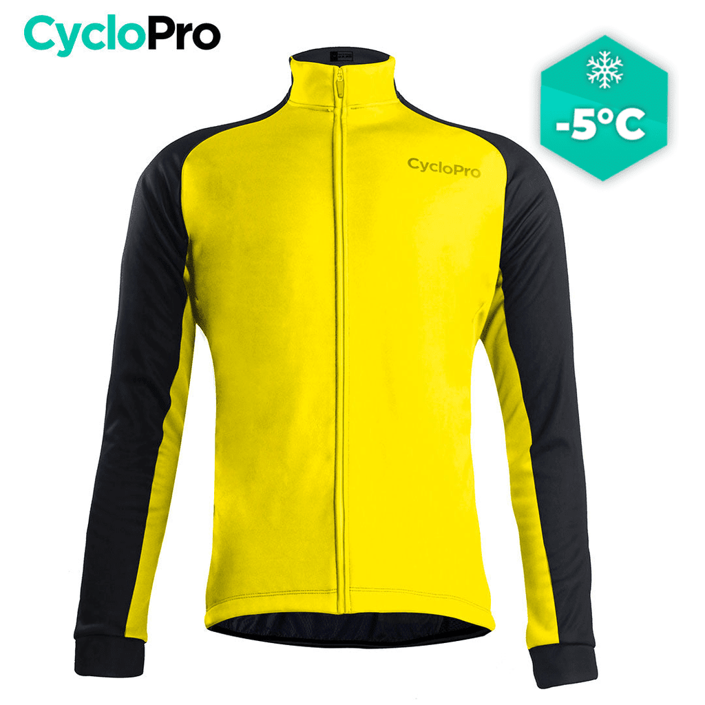 COLLANT CYCLISTE THERMIQUE JAUNE - HIVER - HOMME - DESTOCKAGE – CycloPro