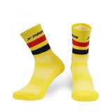 Chaussettes cyclisme jaunes basses