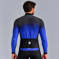 MAILLOT LONG DE CYCLISME HIVER BLEU - DIMENSION+ 1