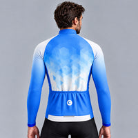 MAILLOT LONG DE CYCLISME HIVER BLEU - CRISTAL+ 1