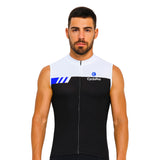 Maillot Cyclisme sans manches Noir et Bleu Performance