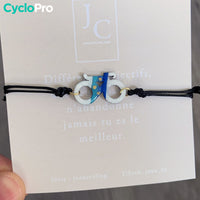 Bracelet Vélo Blanc et Bleu