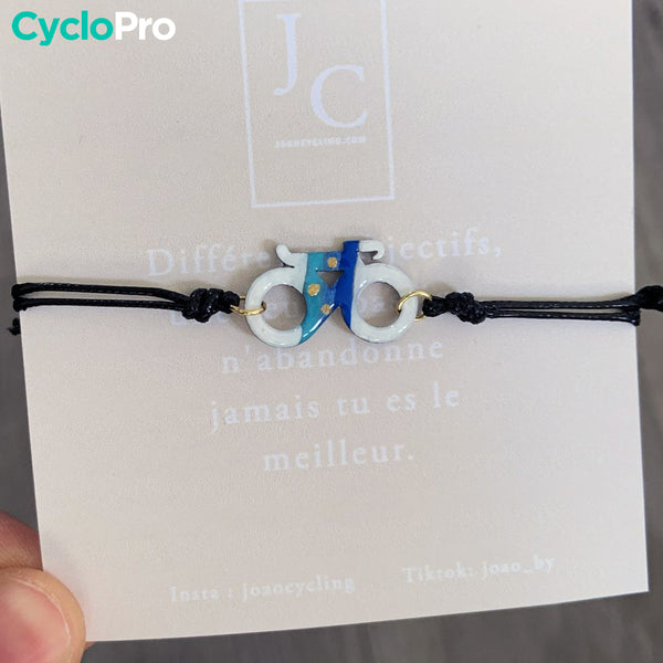 Brazalete de bicicleta blanca y azul