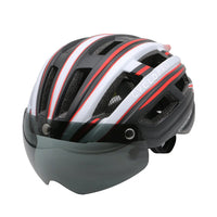 Casco per biciclette con visiera bianca e rossa - Sportmax