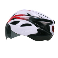 casque velo visiere blanc et rouge adventure 1