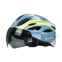 casque velo visiere bleu et jaune adventure 1
