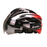 casque velo visiere rouge et blanc adventure