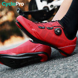 Chaussures de route rouge - Road+ chaussures de route CycloPro 