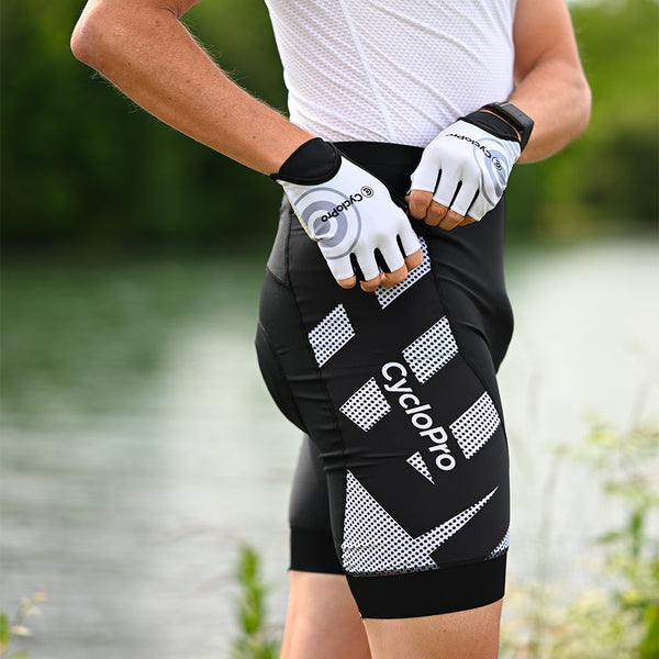 cuissard cycliste homme sans bretelles-practical blanche 2