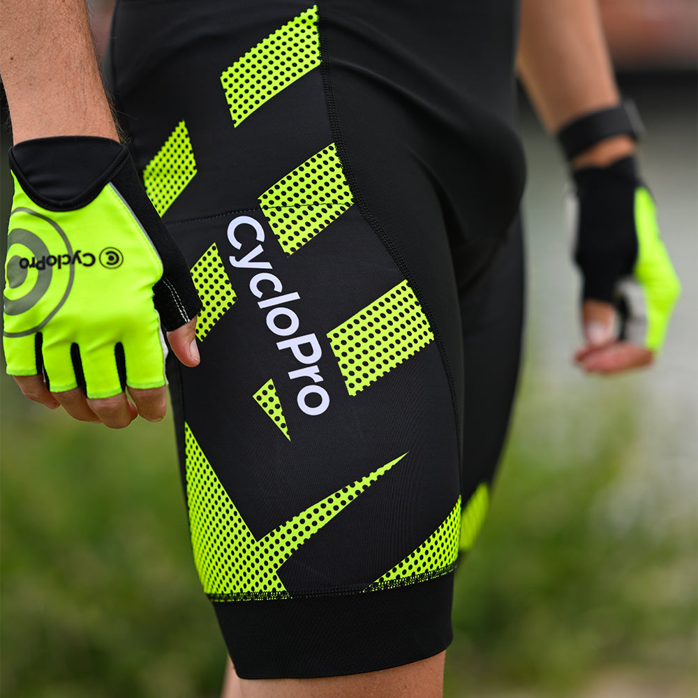 Cuissard Cycliste 3 Poches jaune - Practical+ – CycloPro Cuissard Cycliste 3 Poches jaune - Practical+ – CycloPro