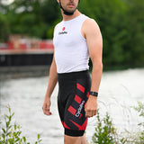 cuissard cycliste homme sans bretelles practical rouge 2