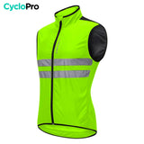 gilet coupe vent velo lighty fluo