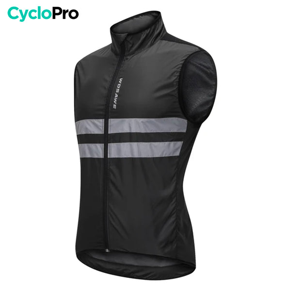 gilet coupe vent velo lighty noir