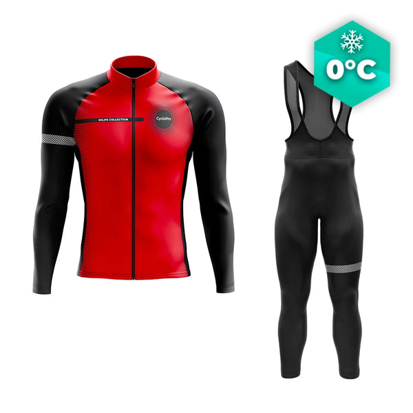 Atuendo de ciclismo de invierno rojo - eklïps