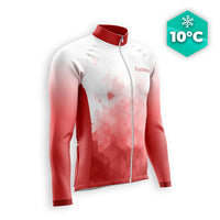 MAILLOT LONG DE CYCLISME AUTOMNE ROUGE - CRISTAL+ maillot automne cyclisme GT-Cycle Outdoor Store S 