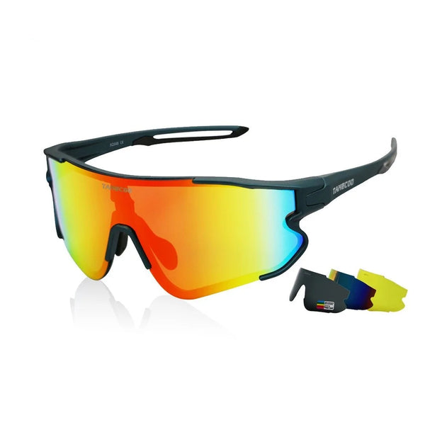 Lunettes Cyclisme Polarisé 5 Lentilles Interchangeables - Sport Plein Air Conduite Pêche - Avec Cordon