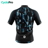 maillot cyclisme bleu militaro dos