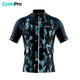 maillot cyclisme bleu militaro