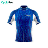 maillot cyclisme bleu pixel