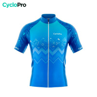 maillot cyclisme bleu wave