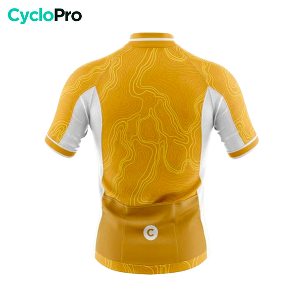 maillot cyclisme jaune fluidity dos