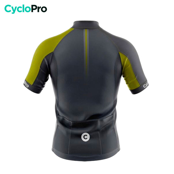 maillot cyclisme jaune gladiator dos