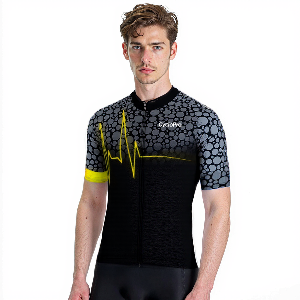 MAILLOT LONG DE CYCLISME HIVER JAUNE - CRISTAL+ - CycloPro MAILLOT LONG DE CYCLISME HIVER JAUNE - CRISTAL+ - CycloPro
