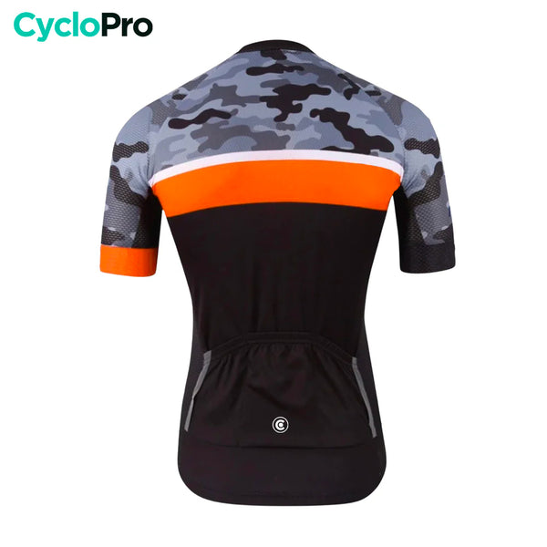 maillot cyclisme orange camoride dos