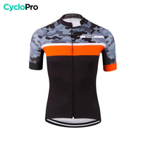 maillot cyclisme orange camoride