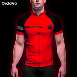 maillot cyclisme rouge eklips homme