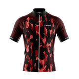 maillot cyclisme rouge militaro