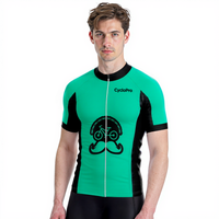 Maillot Cyclisme Route Turquoise - Fleur de l'age