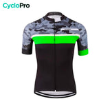 maillot cyclisme vert camoride