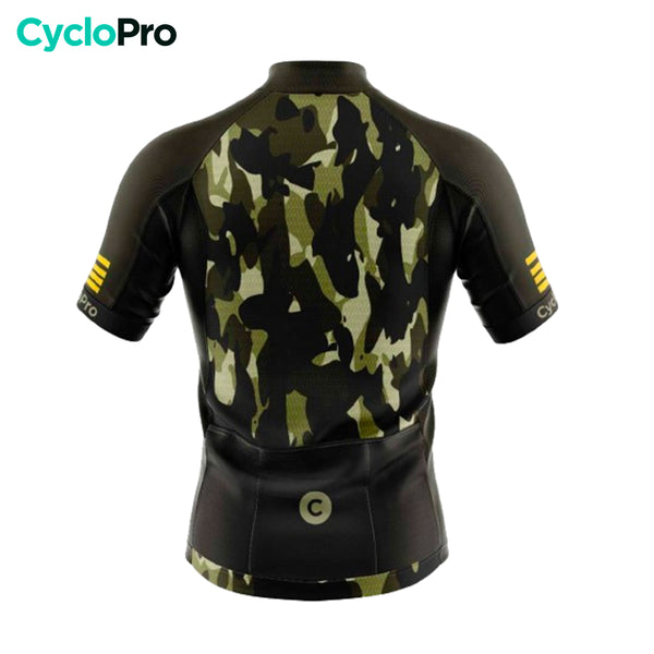 maillot cyclisme vert militaro dos