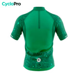 maillot cyclisme vert wave dos