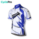 maillot cycliste motifs bleu