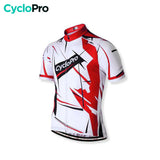 maillot cycliste motifs rouge