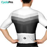 maillot de cyclisme agility dos blanc homme